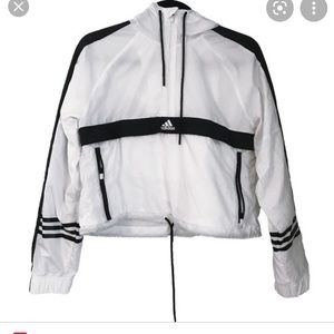 White Adidas Windbreaker